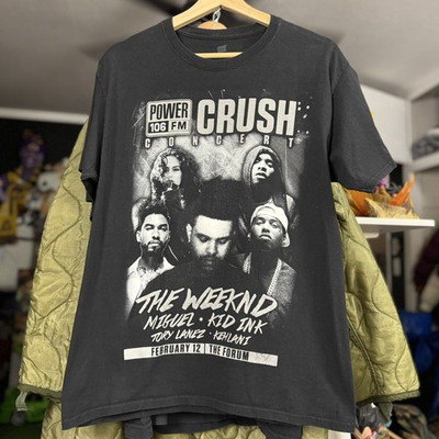 #ad 2016 Power Crush Concert Weeknd Miguel Kid Ink Tory Lanez Kehlani Rap Tee Shirt $24.99