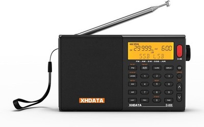 XHDATA D808 Tragbares Digitales Radio mit Externer Antenne und USB-Lad
