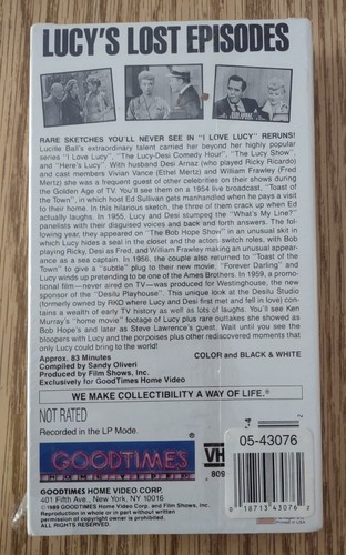 LUCY'S LOST EPISODES - Goodtimes Home Video Corp. 1989 - VHS - Bild 2 von 2