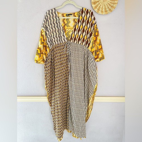 Zara Kaftan mit Rüschen Geo Retro-Print - Bild 2 von 5