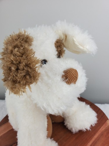 Barnes & NOBLE 12" Inch White Brown Dog Puppy Soft Plush Stuffed Animal VGUC - Picture 2 of 8
