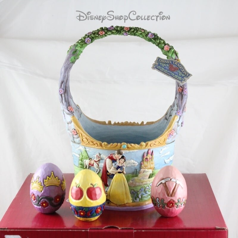 Figurine Panier de Pâques Disney Traditions Blanche Neige en résine de 15cm pour collectionneur