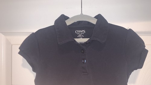 Chaps Navy Blue Polo Dress, School Uniform, Girls Size L (6) - Picture 2 of 3