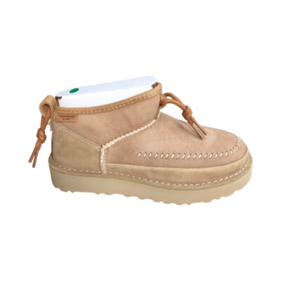 UGG Women's Classic Ultra Mini Crafted Regenerate Sand Suede Boots 1152953 Sz 11