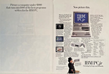 IBM PCjr Computer With Typewriter Style Keyboard Vintage 1984 Magazine Ad