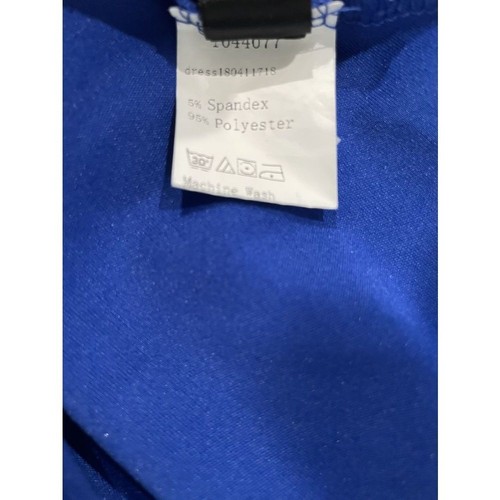 Abito da cocktail SHEIN blu royal smerlato scollo aderente e svasato M - Foto 8 di 8
