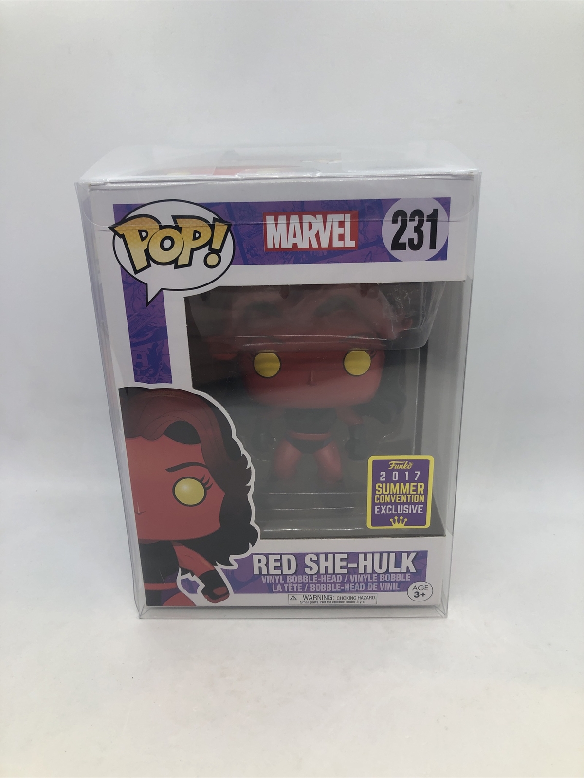 Funko Pop! Marvel: Red She-Hulk #231 | 2017 Sdcc / Exclusive W/Protector