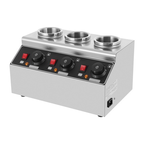3 Flaschen Elektrischer Soßenwärmer Maschine Heiße Schokolade Erwärmen 240W 50Hz - Bild 8 von 8