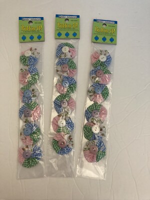Daisy Kingdom Button-It Decorative Links - Lot of 3 Packages