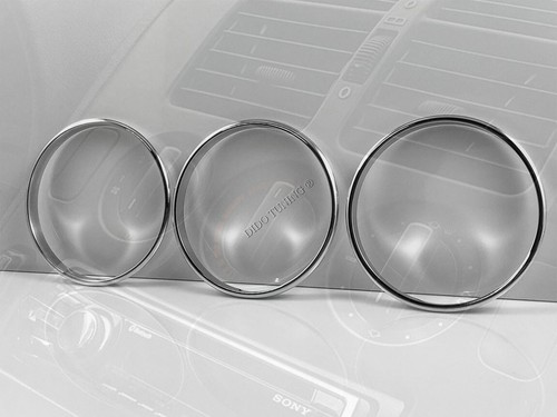 Per Mercedes Vito 638 96-03 Anillos de aluminio pulido al panel de control x3 - Imagen 4 de 7