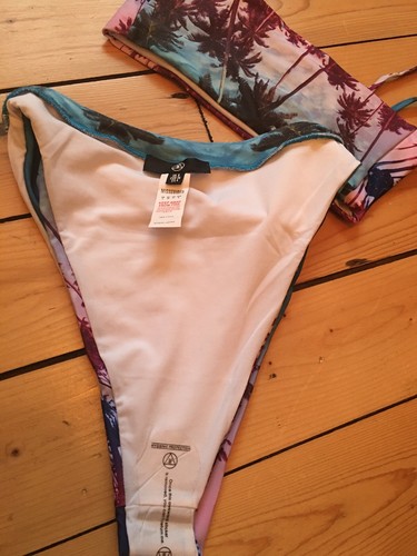 MISSGUIDED BIKINI Size 8 Top And Bottom High Leg Ibiza Miami - Picture 10 of 12