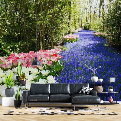 3D Flower Forest Nature Landscape Self-adhesive Removable Wallpaper Murals