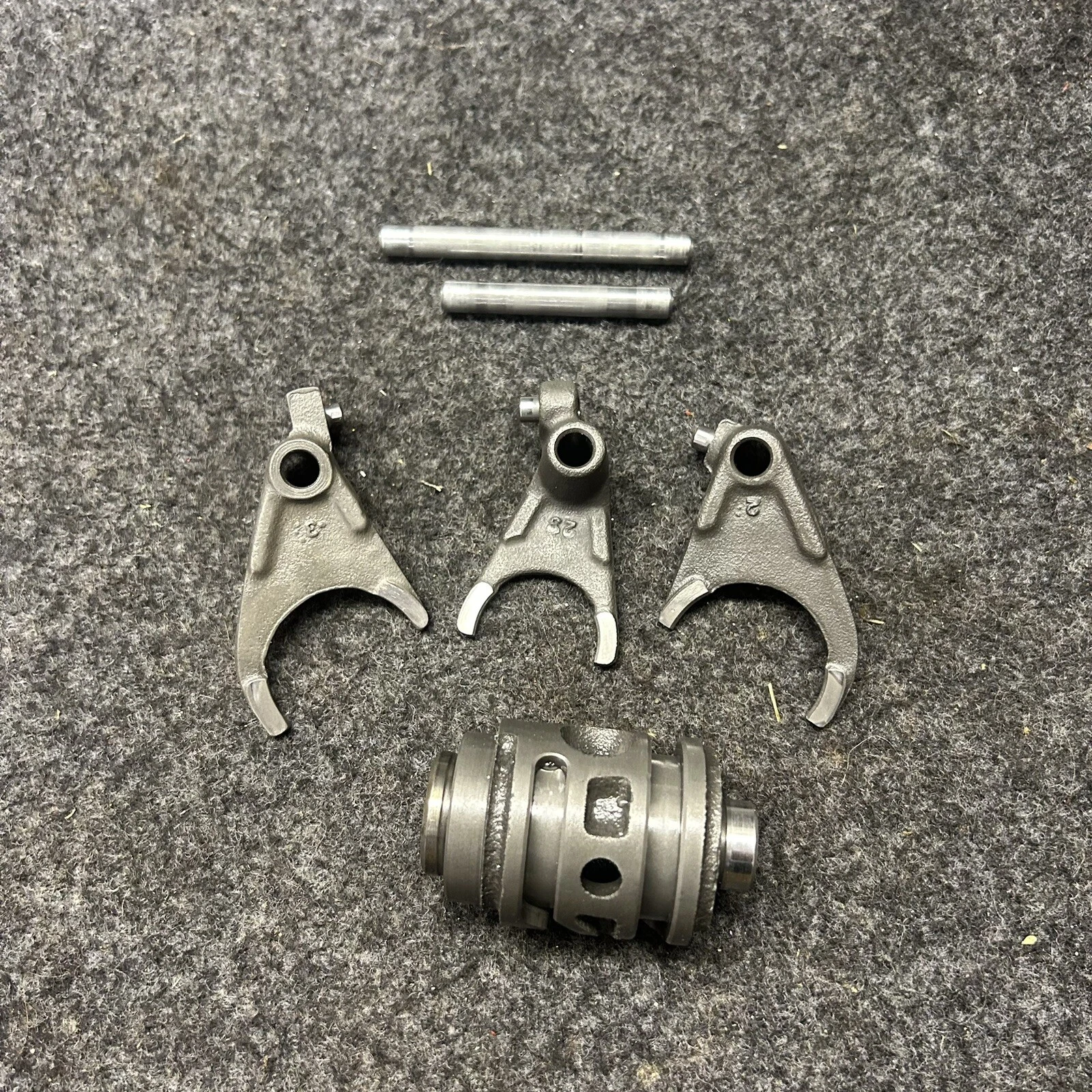 88 - 91 1988 KAWASAKI KX125 KX 125 SHIFT FORKS DRUM MECHANISM OEM