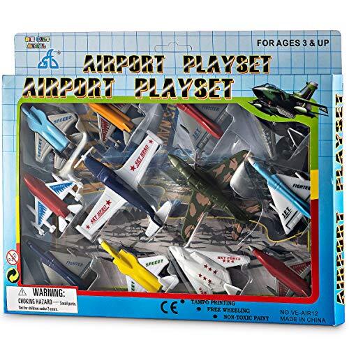 Airplane Toys - 12 Pack Vehicle Aircraft Plane Playset, Includes Styles of - Picture 3 of 8