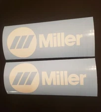 MILLER WELDER 12”  (set Of 2) Replacement DECAL STICKER WHITE VINYL BEST USA