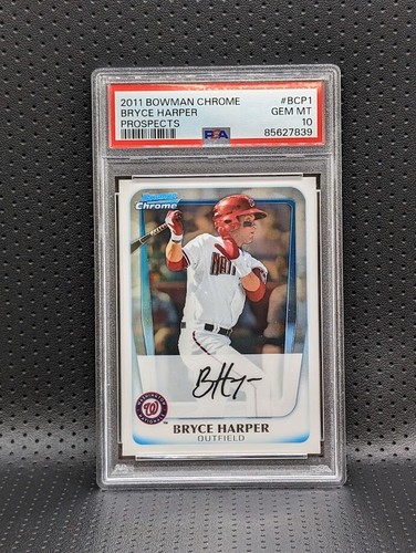 2011 Bowman Chrome Prospects Bryce Harper RC PSA 10 GEM MINT ***FREE SHIPPING***