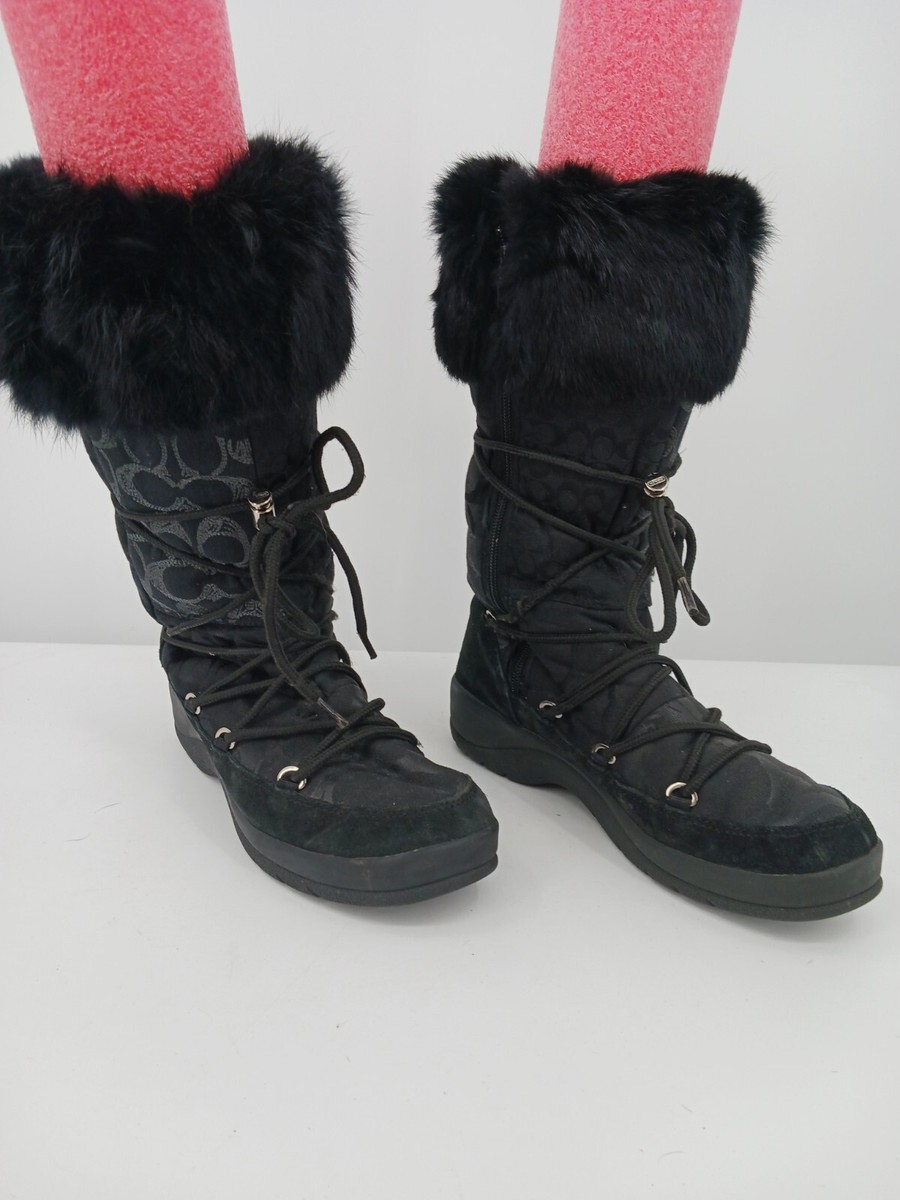 Coach Women's Botas Coach Para Nieve Coach Women Boot Black