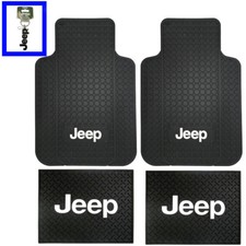 Jeep Truck Logo Front Back All Weather Heavy Duty Rubber Floor Mats Keychain Jeep Truck Logo Front Back All Weather Heavy Duty Rubber Floor Mats Keychain