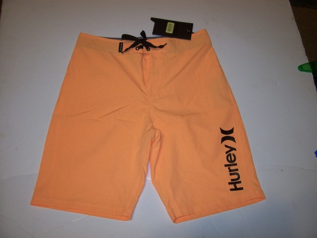 neon orange swim shorts
