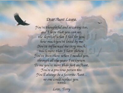Aunt, you are thoughtful and very caring. Personalized Gift Print Aunt 1024