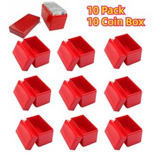 10Pack x10 Coin Slabs For PCGS NGC Capacity Holder Slab Storage Box Case Plastic