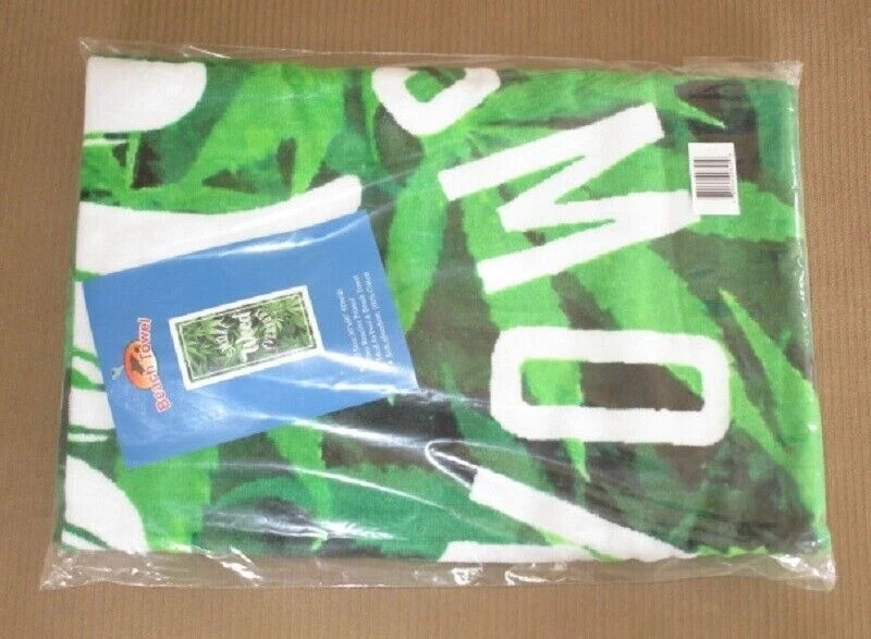 Nueva toalla de baño playa piscina REGALO marihuana maceta hoja humo hierba hojas diarias nueva con etiquetas Foto 4 de 4