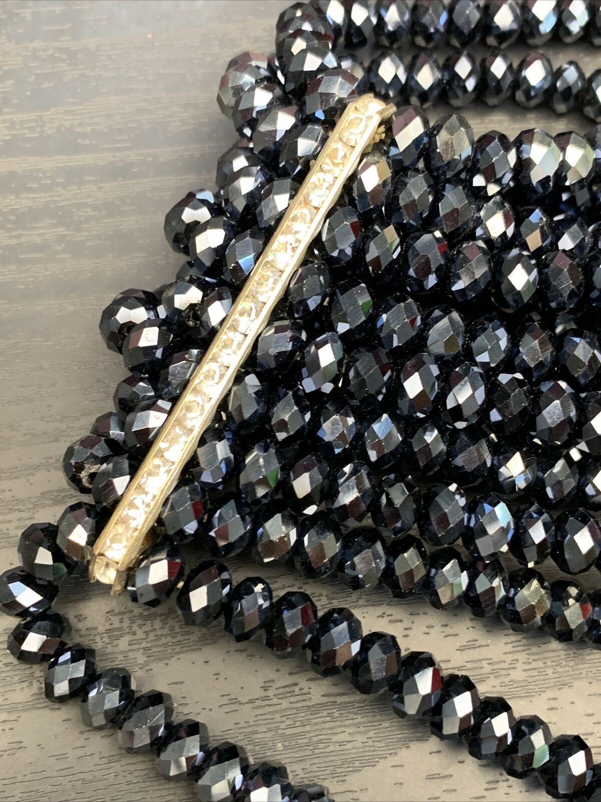 Event Extra Wide Statement Beaded Crystal glass s… - image 7