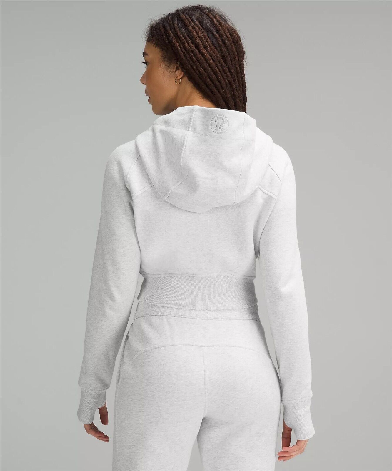 NEW LULULEMON Scuba Full Zip Cropped Hoodie 2 Heathered Core Ultra