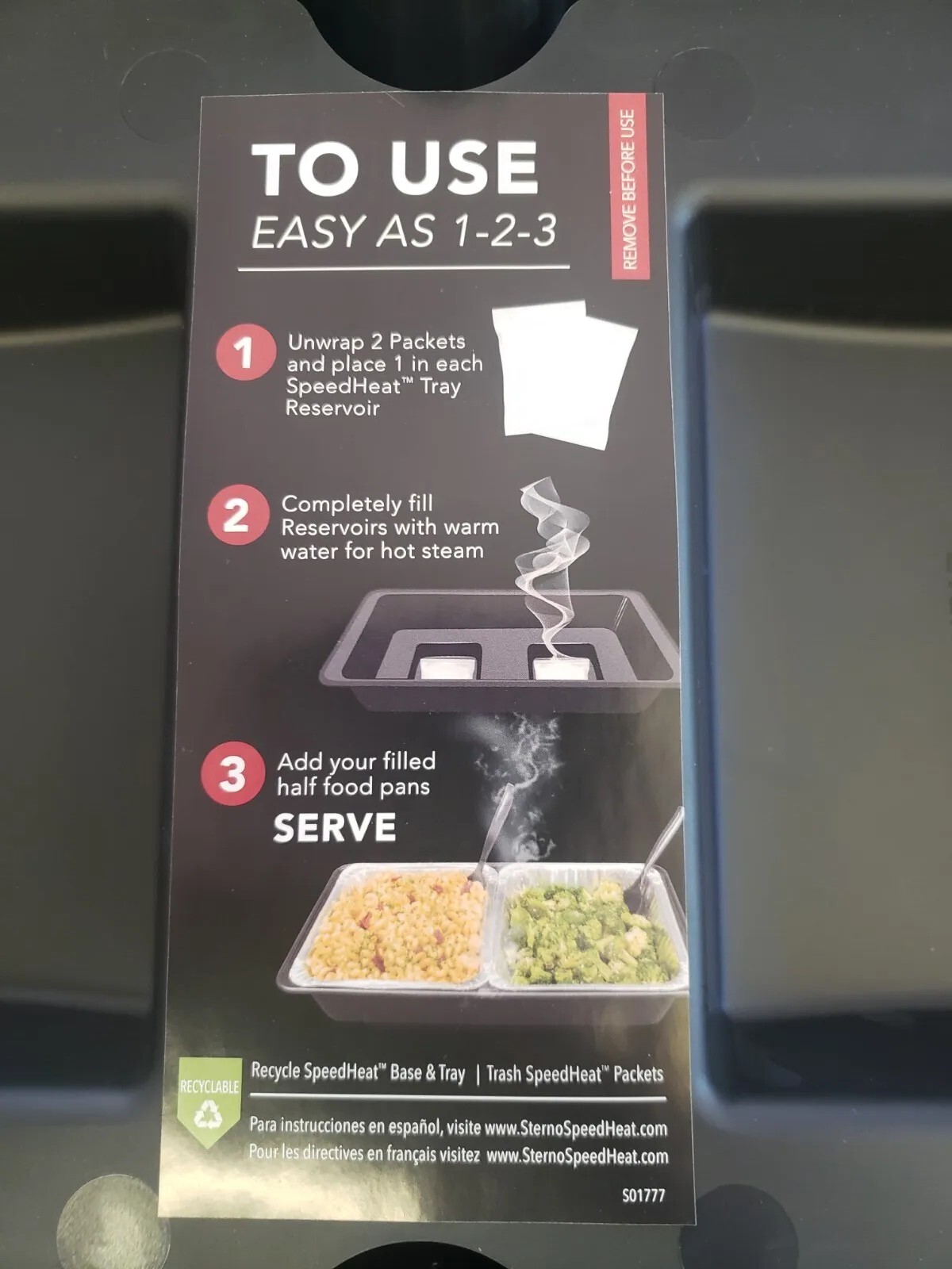 Sterno SpeedHeat Half Pan Flameless Food Warming System Chafer eBay