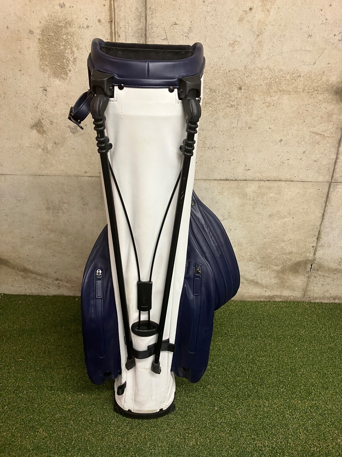 Titleist Linksmaster Caddy Stand Golf Bag Blue / White w/ Logo & Broken