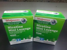 Walgreen Nicotine Mini lozenge 2mg 135 Mint Flavor BRAND NEW Exp 022027 Pack 2 