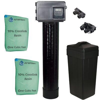 64k Water Softener with 10% Resin and Fleck 2510SXT Controller 3/4'' Bypass