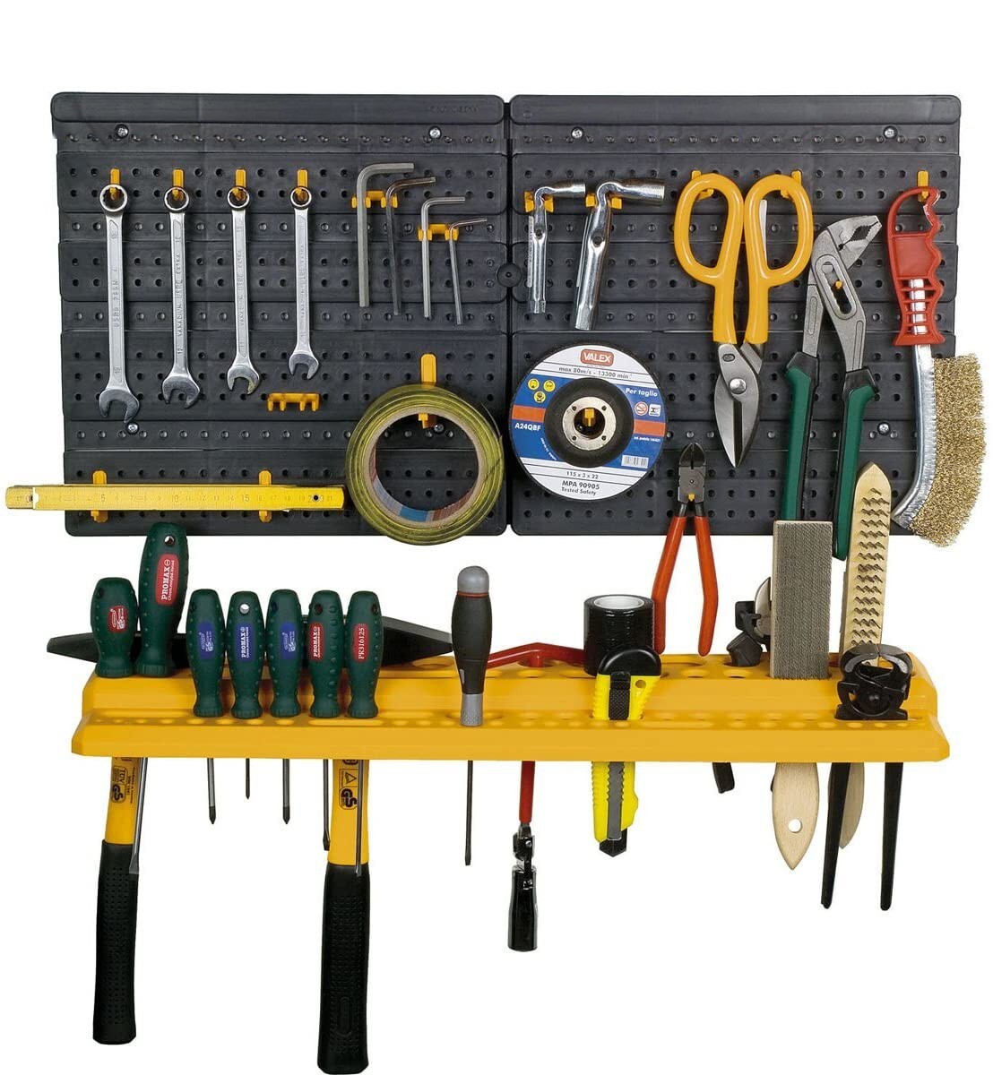 332 Kit de Paneles modulares 50 Ganchos de plástico Estante para herramientas