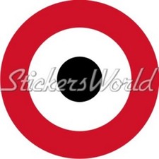 EGYPT Egyptian Air Force Aircraft Roundel EAF 100mm (4") Vinyl Sticker, Decal