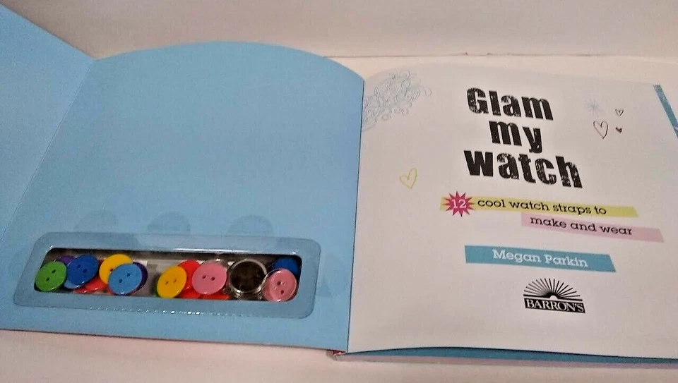 Libro para hacer joyas Glam My Watch de Megan Parkin incluye botones de correa de reloj Foto 4 de 4