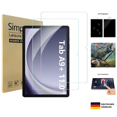 2-Stück Schutzglas Kompatibel für Samsung Galaxy Tab A9 Plus 11'', 9H Hartglas...