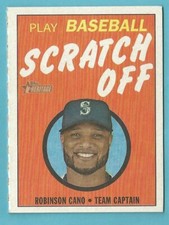 2019 Topps Heritage Baseball Robinson Cano 1970 Play Baseball Scratch Off #13
