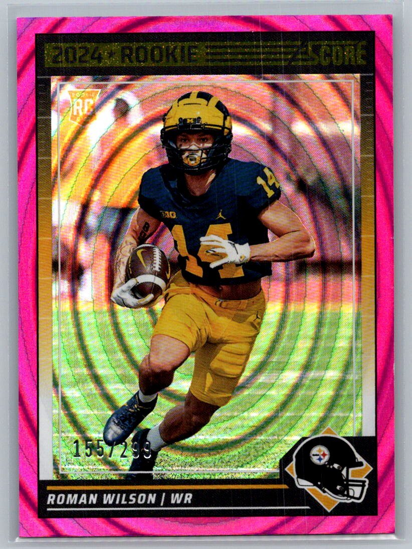 2024 Score Rookie Ellipse Numbered /299 #360 Roman Wilson Michigan Steelers