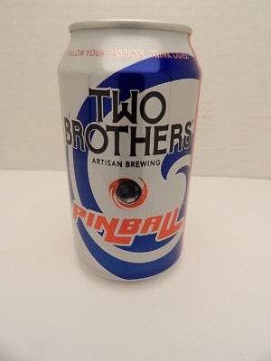 TWO BROTHERS PINBALL PALE ALE ALUMINUM STAY TAB BEER CAN WARRENVILLE ILLINOIS