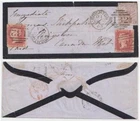 GB QV 1863 Mourning cover mixed franking Brighton to Kingston, Canada attractive