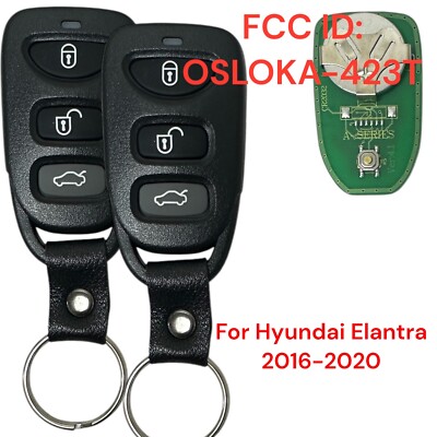 2 Remote control for Hyundai Elantra 2016 2017 2018 2019 2020 P/N: 95430-F2300