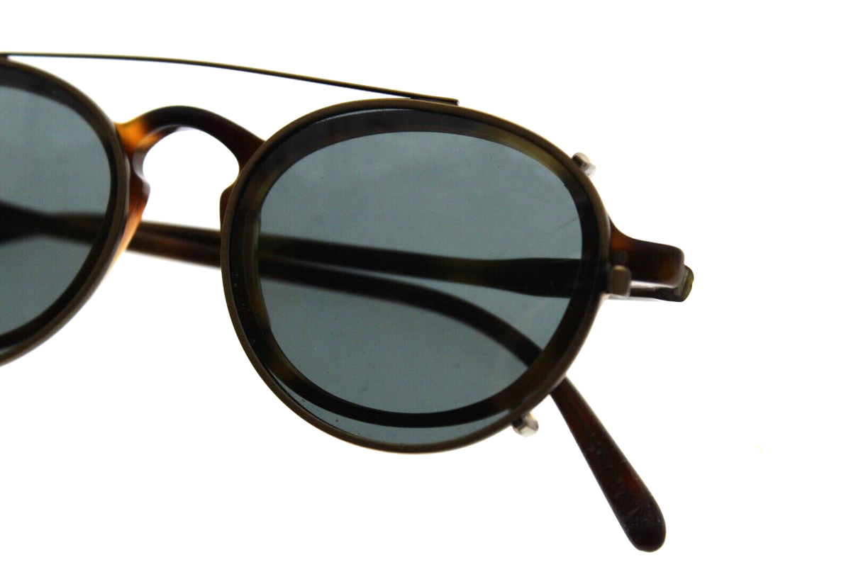 Oliver Peoples Argyle DM Tortoise Eyeglasses Clip On Sunglasses