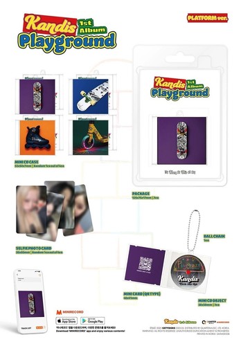 KANDIS PLAYGROUND 1st Album PLATFORM Ver/Mini CD+Ball Chain+CD Object+Photo Card - Photo 3/6
