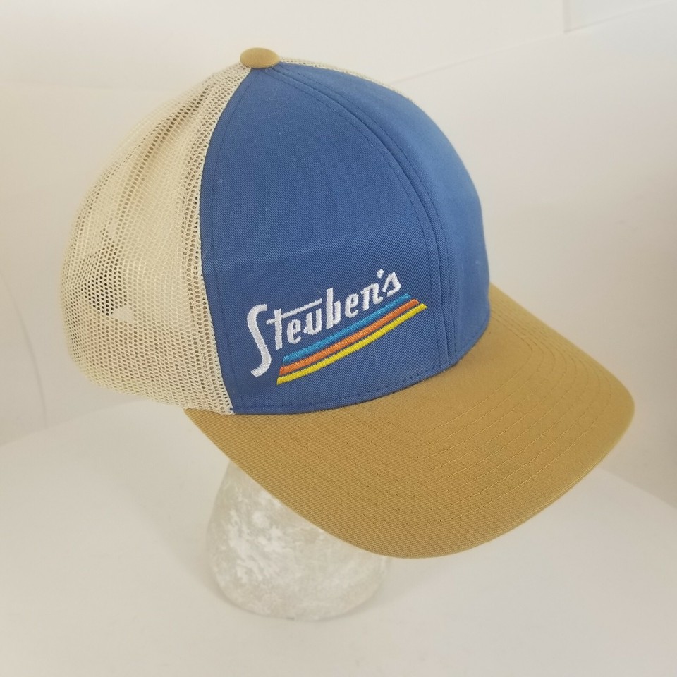 Vintage Snapback Steuben's Restaurant Hat Mesh Trucker Cap Blue eBay
