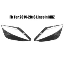 Fit For 2014-2016 Lincoln MKZ Headlight Headlamp Lens Cover Left Right Side 2Pcs