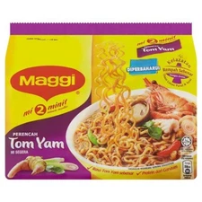 Maggi Mee 2-Minute  Instant Noodles Light Meal Tom Yam Flavor 2 pack x 5pcs