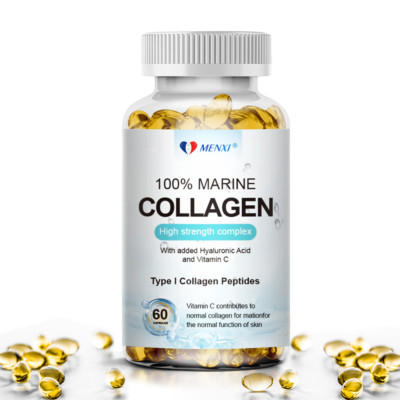 Marine Collagen With Hyaluronic Aid & Vitamin C Strength Skin Hair  60 Capsules