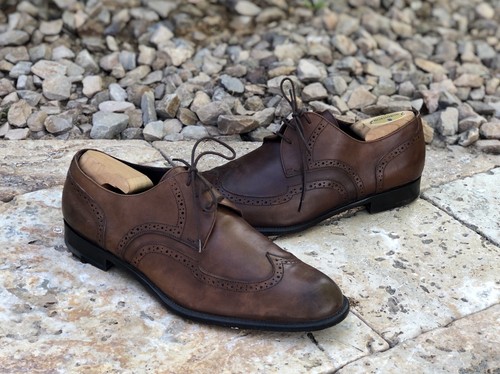 Bruno Magli Brown Leather Wingtip Oxfords Men's Size 9.5 M