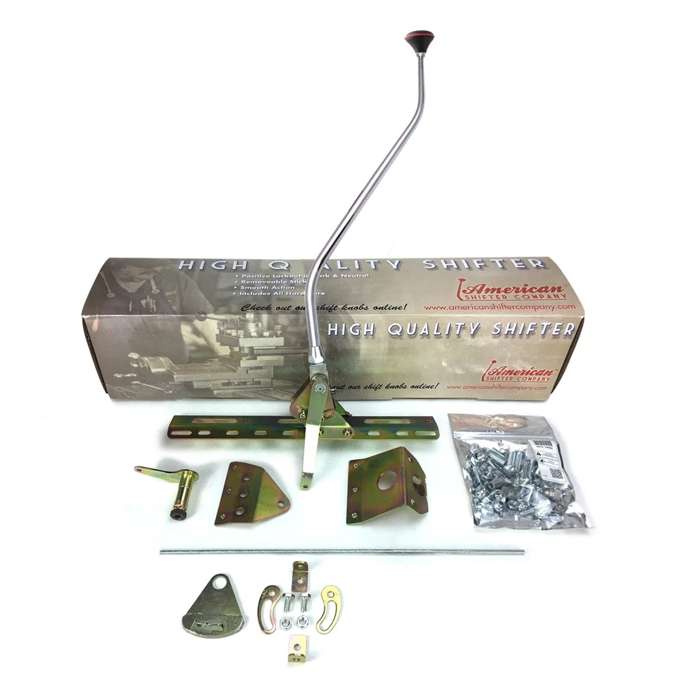 Ford FMX Single Action Shifter Kit 23 Dual Bend Arm w/ Black Knob  ASCS1F323D1  - Image 2 of 4