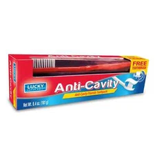 Packs of 2  Anti-Cavity Toothpaste with Toothbrush - 6.4 oz / 181 g